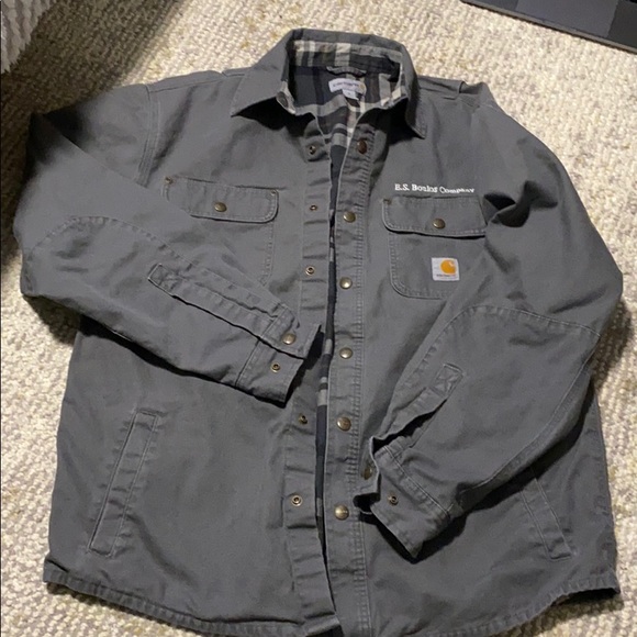 Carhartt Flannel Lined Logo Shacket - Picture 1 of 6